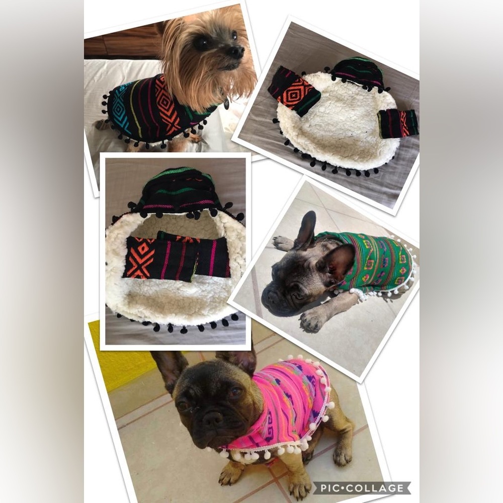New handmade size M PONCHO FOR DOG/CAT